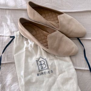 BIRDIES Heron suede flats